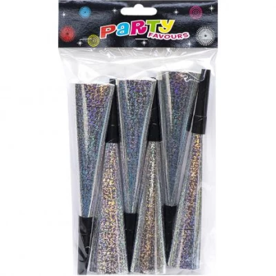 Набір трубочка-свисток фольгована 20см 6 штук 1698-4 Набір трубочка-свисток фольгована 20см 6 штук 1698-4