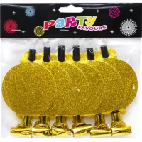 Набір фольгована трубочка-свисток з колом 6 штук 1698-6