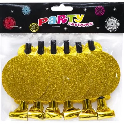 Набір фольгована трубочка-свисток з колом 6 штук 1698-6 Набір фольгована трубочка-свисток з колом 6 штук 1698-6