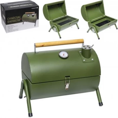 Гриль вугільний Бочка 2009N з термометром 38*25*35 см