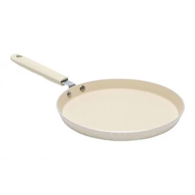 Сковорідка  для млинців D22см L2см мармурова крихта індукція, кольорова YF827-22