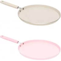 Сковорідка  для млинців D26см L2см мармурова крихта індукція, кольорова YF827-26