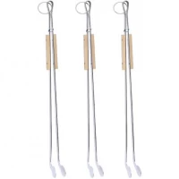 Кочерга для вугілля з дерев'яною ручкою 60 см 60S