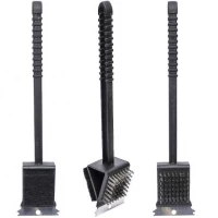 Щітка зі скребком і губкою для чищення гриля, решітки 36см 6116A