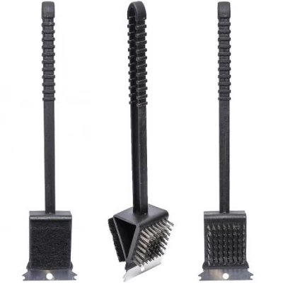 Щітка зі скребком і губкою для чищення гриля, решітки 36см 6116A