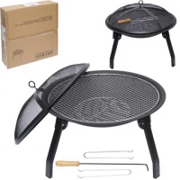 Мангал круглий із кришкою сіткою 55 см YS0448-6