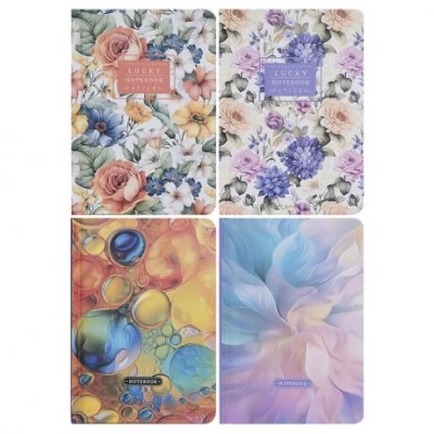 Блокнот А6 Мандарин 64л. клітинка 60г/м2, тверда обкл. 9510/-11/-12/-13