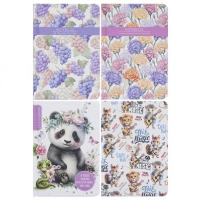 Блокнот А6 Мандарин 64л. чистий лист  80г/м2, тверда обкл. 9528/-29/-30/-31