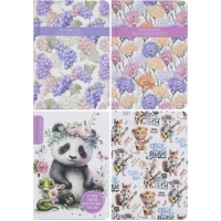 Блокнот А5 Мандарин 64л. чистий лист  80г/м2, тверда обкл. 9532/-33/-34/-35