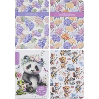 Блокнот А5 Мандарин 64л. чистий лист  80г/м2, тверда обкл. 9532/-33/-34/-35