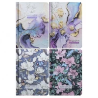 Блокнот А6 Мандарин 64л. тб. обкл., Лінія 70г/м2, метал. фольга 9568/-69/-70/-71