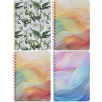 Блокнот А5 Мандарин 80л. тб. обл. спіраль, клітинка 60г/м2 9584/-85/-86