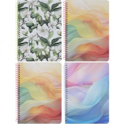 Блокнот А5 Мандарин 80л. тб. обл. спіраль, клітинка 60г/м2 9584/-85/-86