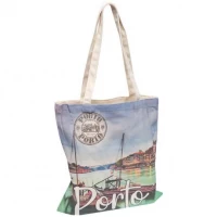 Еко - сумка з ручками 35*38см біла з малюнком 3639-4