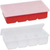 Силіконова форма для льоду 21,5*11,5*5см Куб на планшеті  8 шт з кришкою FY-0013