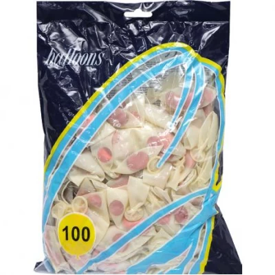 Кульки повітряні 10 з наповненням Блискіткі червоні 100шт 3-22034