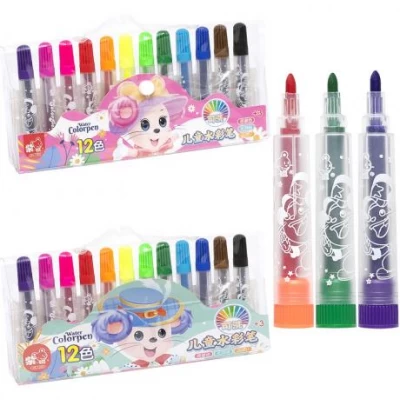 АКЦІЯ! Фломастер 12 кольорів 1103-12 Water color pen у сумочці