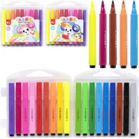 АКЦІЯ! Фломастер 18 кольорів 204-18 Water color pen у пластикому боксі
