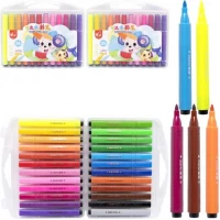 АКЦІЯ! Фломастер 24 кольори 204-24 Water color pen у пластикому боксі