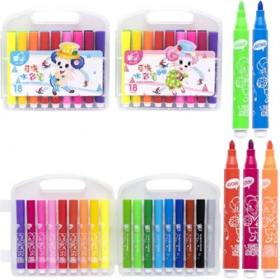 АКЦІЯ! Фломастер 18 кольорів 229-18 Water color pen у пластиковому боксі