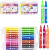 АКЦІЯ! Фломастер 24 кольори 229-24 Water color pen у пластиковому боксі
