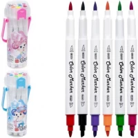 Набір двосторонніх маркерів для малювання 12 кольорів 233-12 у пластиковому боксі