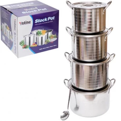 Набір металевих каструль 4шт D24см/26см/28см/30см 83-41 металеві кришки Набір металевих каструль 4шт D24см/26см/28см/30см 83-41 металеві кришки