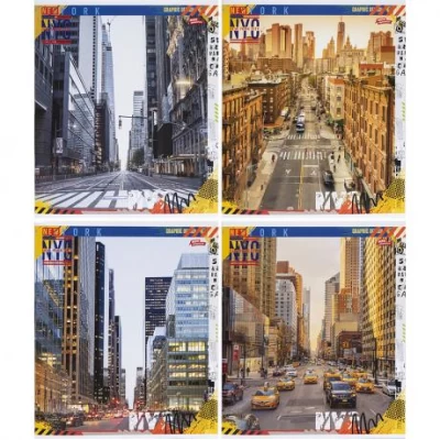 Зошит кольоровий 96 аркушів, клітинка 3625