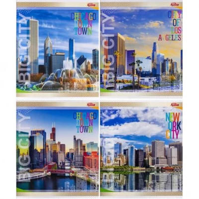 Зошит кольоровий 96 аркушів, клітинка 3569