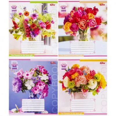 Зошит кольоровий 48 аркушів, лінія 3638