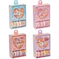 Набір для творчості Скотч декоративний паперовий 4шт + наліпки 4аркуші XM-JD2890C