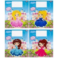 Зошит кольоровий 12 аркушів, коса лінія з додатковою лінією 3496 D