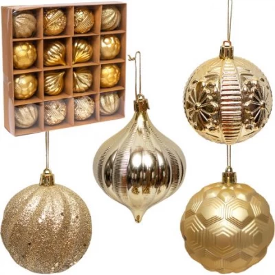 Набір куль 16шт D8см 2481D Золото