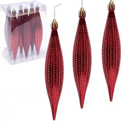 Набір-прикраса Бурульки Рубін 6 шт 6279-3 D 17*3,5см Набір-прикраса Бурульки Рубін 6 шт 6279-3 D 17*3,5см