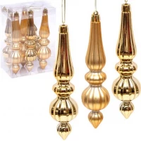 Набір-прикраса Бурульки фігурні Золото 17*4см 6шт 6279-4