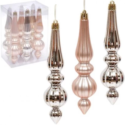 Набір-прикраса Бурульки фігурні Шампань17*4см 6шт 6279-4 Набір-прикраса Бурульки фігурні Шампань17*4см 6шт 6279-4