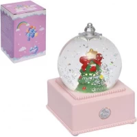 Новорічна музична Куля з автоснігом та підсвічуванням D8см 2407 Новорічна музична Куля з автоснігом та підсвічуванням D8см 2407