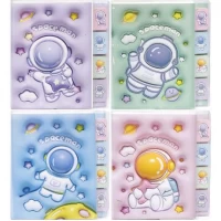 Блокнот А6 із роздільниками 12,5*11,5см 80ар м'як. обкл.  1600-3 комбінований