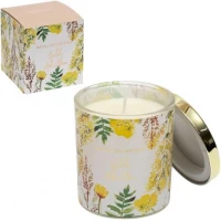 Ароматична свічка Gold Achillea AXW2016 у скляному стакані з кришечкою D8*9см