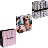 Пакет кольоровий квадрат МІКС 24х24х10 см 4034