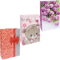 Пакет кольоровий гігант МІКС вертикальний 45х30х12см 6040