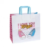 Пакет паперовий КРАФТ білий  32х15х30см KGB 323015-25