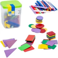 Набір Рахункові палички та геометричні фігури  в контейнері