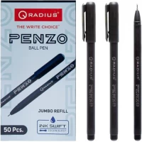 Ручка PENZO -Jumbo Refill 6000м  RADIUS 50 штук, чорна 505752