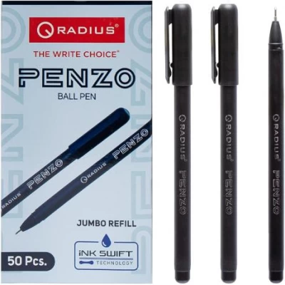 Ручка PENZO -Jumbo Refill 6000м  RADIUS 50 штук, чорна 505752