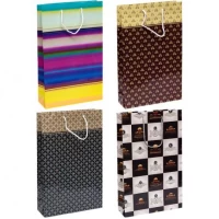 Пакет кольоровий великий МІКС вертикальний 25х39х8 см 5056