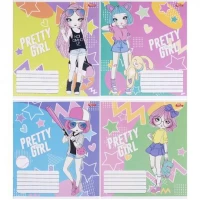 Зошит кольоровий 12 листів, клітина  3499