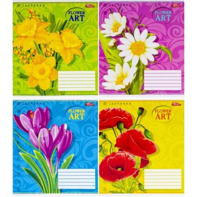 Зошит кольоровий 12 аркушів, лінія 2867