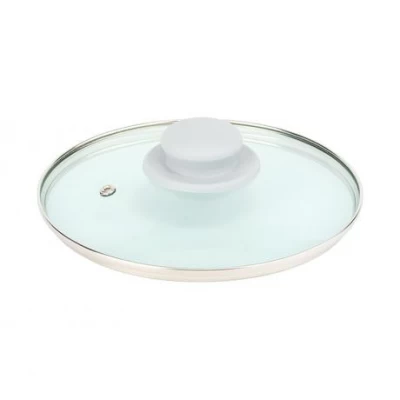 Кришка скляна 18см з пластиковою ручкою