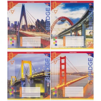 Зошит кольоровий 12 аркушів, клітинка 3700 N